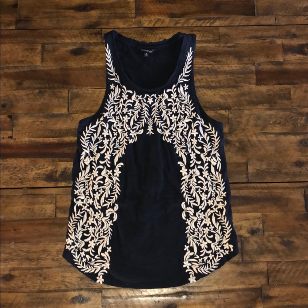 Lucky Brand - tank top (Navy & off white)